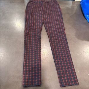 Women's Red and Black Checkered Leggings